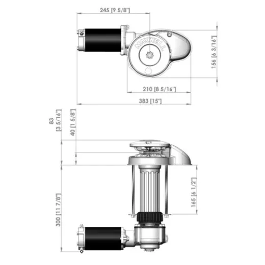 Maxwell verti Ankerwinde ohne Spill RC86 24V