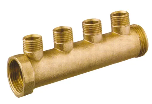 Messing Sammelröhre, 4-Wege, 1X1/2