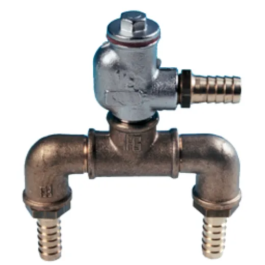 Messing-Verchromter Belüftungsatz Mit Epdm-Gummi-Abschließkugel, Schlauchanschluß Ø16mm