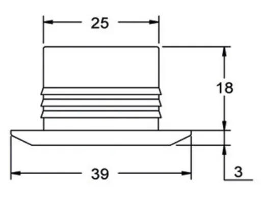 Minispot Edelstahl LED blauw