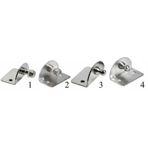 Montageplatte aus Edelstahl außen 90 - 30 x 50 x 30 mm, Durchmesser 10 mm, Kugel