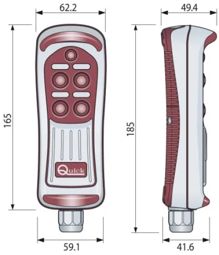 Multifunktions-Fernbedienung 4 Kanäle LED-Leuchte