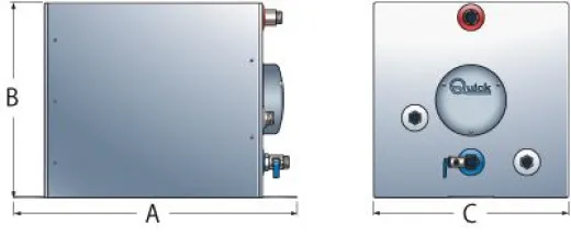 Nautic Boiler BX eckig 40l 1200W 230V