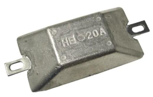 Navalloy European Style Hull Anode; 165x88mm