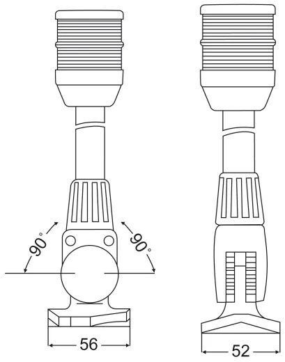 NaviLED weiß 360° Stab klappbar 20" weiß