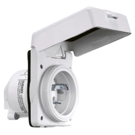 Nema-32a-Landanschlußstecker, Kunststoff, 32a/230v, Mit Erdanschluß Und Deckel, Ip56