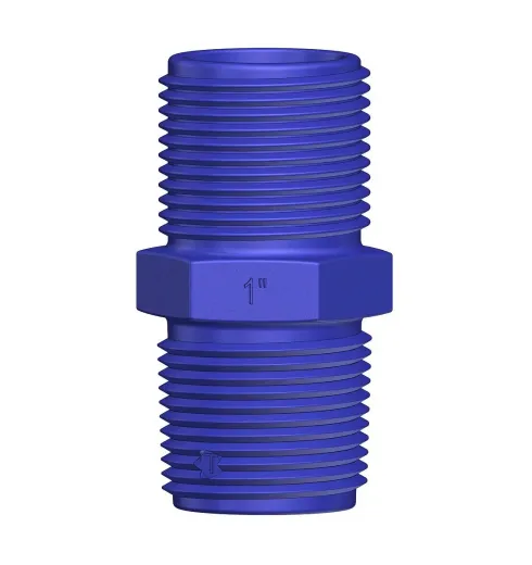 Nippelkonverter (1 " BSP - 1 " NPT, blau)
