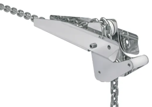 Niro Ankerbugrolle, A=400mm, B=80mm, C=80mm (Kippbar, Bis 15kg)