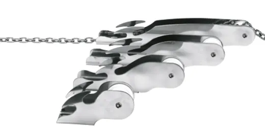 Niro Ankerbugrolle, L=450mm, B=70, H=80mm (Festes Modell, Bis 15kg)