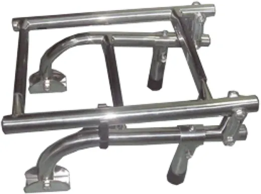 Niro Badeleiter, 2+2-Stufen Mit Kunststoff Beschichtet, Ausgeklappt 235x880mm, Rohr Ø22mm
