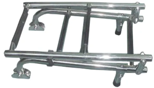 Niro Badeleiter, 3+2-Stufen Mit Kunststoff Beschichtet, Ausgeklappt 235x1085mm, Rohr Ø22mm