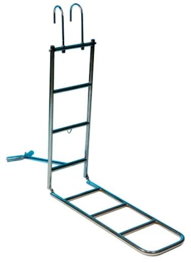 Niro Badeleiter, 3-Stufen, Bugleiter Aufklappbar & Haken Für Den Bugkorb, Rohr Ø25mm