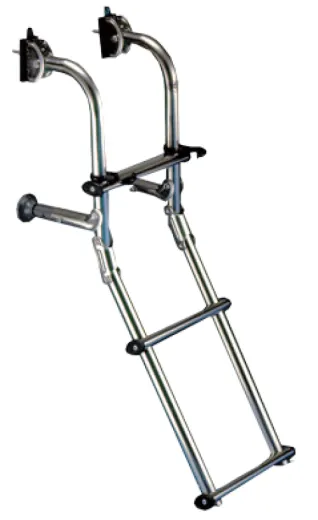 Niro Badeleiter, Aufklappbar, 3-Stufen, L=740mm, B=220mm, Rohr Ø25mm