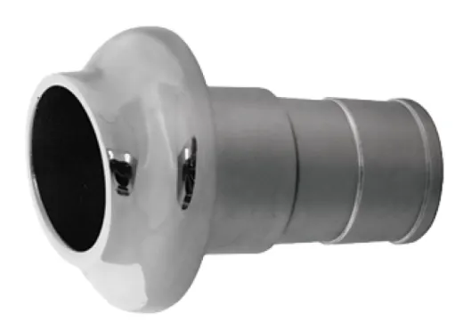 Niro Borddurchlass Für Auspuff Mit Gummi Klappe, Ø75mm, Kragen Ø131mm