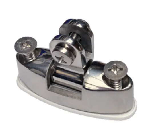 Niro Deckfitting Scharnierend Mit Schrauben, Stift Und Nylon Fußplatte