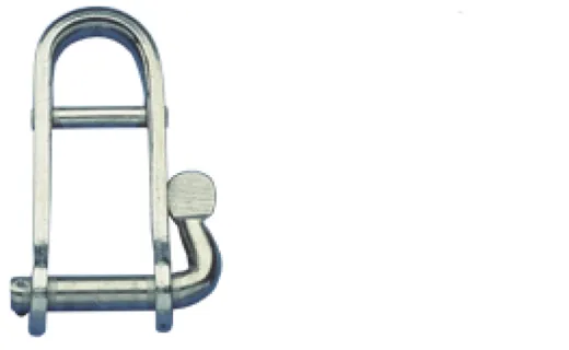 Niro Fallenschäkel Mit Schnellverschluß, Ø5mm, B=14mm, H=40mm (Bruchlast 1050kg)