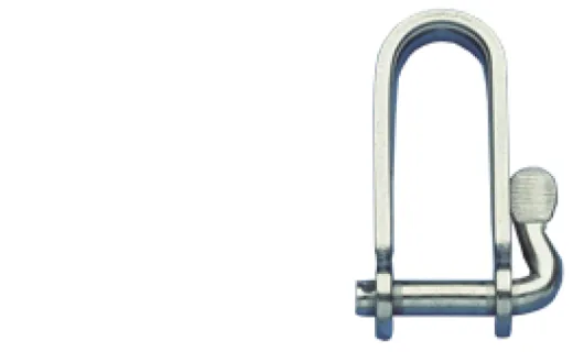 Niro Fallenschäkel Mit Schnellverschluß Mit Öse, Ø5mm, B=14mm, H=40mm (Bruchlast 1050kg)