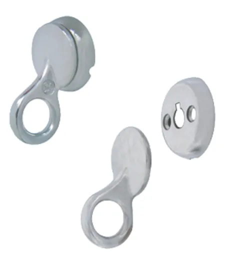 Niro Fenderaugen-/Hakensatz, Für Fender Von 100-250mm, Satz Von 2x Augen & 2x Grundplatte