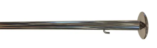 Niro Flaggenstock, L=1m Ø25mm, Mit 2 Haken