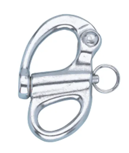 Niro Fockschotschäkel Mit Fester Öse, A=Ø12mm, B=9mm, L=52mm (Bruchlast 1800kg)