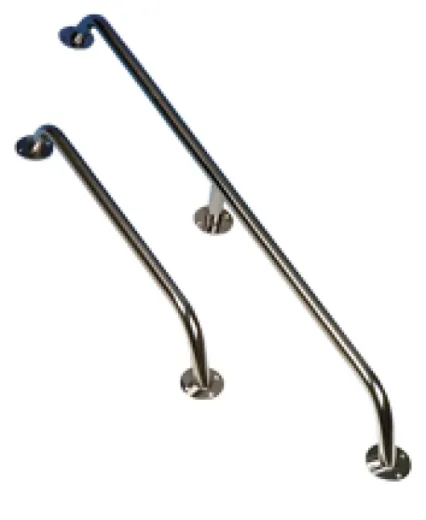 Niro Handlauf, Ø20mm, H=55mm, L=1200mm Mit Extra Mittelstück