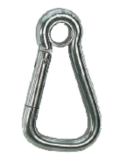 Niro Karabinerhaken Mit Öse & Extra Großer Öffnung, Ø12mm, L=125mm