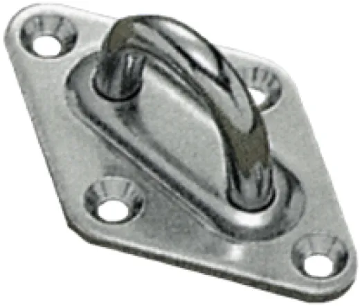 Niro Karoförmige Augenplatte, 37x59mm, Ø5mm