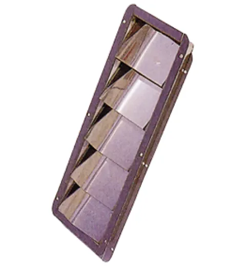 Niro Lüftungblech Louvre, 305x87x27mm (Einbaumaße), 328x112mm (Außenmaße)