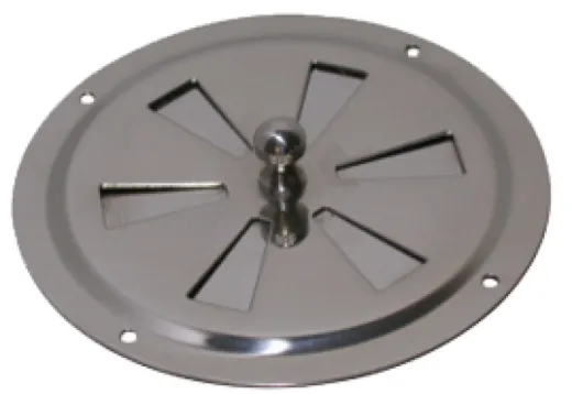 Niro Lüftungsrosette Mit Drehscheibe, Ø127mm