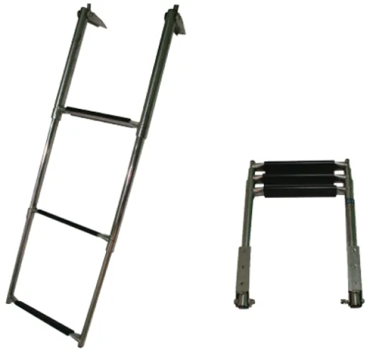 Niro Teleskopische Badeleiter, 4-Stufen Mit Kunststoff Bekleidet, Max. Rohr Ø38mm