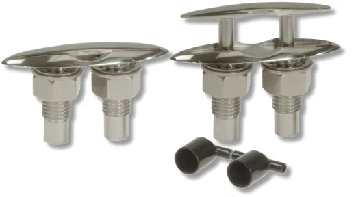 Niro Versenkbare Klampe, A=126mm, B=64mm, C=22mm, D=46mm, E=22mm