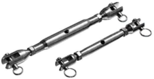 Niro Wantenspanner Mit Gabel, Stag Ø8mm (Bruchlast 8900kg)