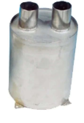 Niro Wassersammler, Vertikal, Schlauchanschluß Ø60mm, H=200mm, Ø160mm