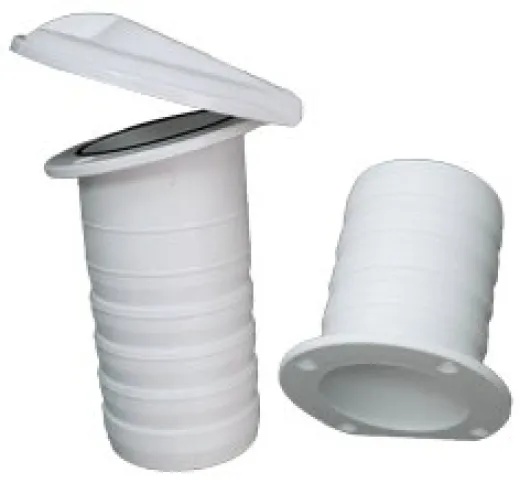 Allpa Nylon Borddurchlass Mit Klappe, 2-Teilig, Øeinbau (Tule) 79mm, Klappe Ø130mm