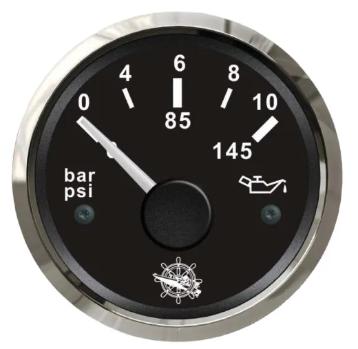 Oil pressure indicator 0/10 bar black/g