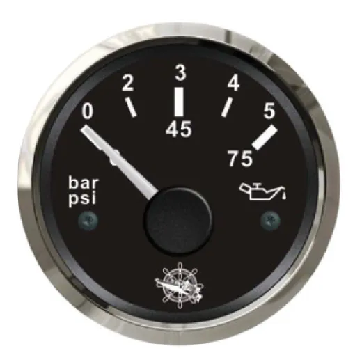 Oil pressure indicator 0/5 bar black/gl