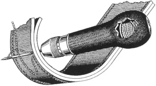 Orig.PES Garn schwarz grob gewachst (160m Spule)