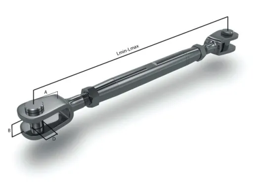 OS Wantenspanner Gabel-Gabel 4mm