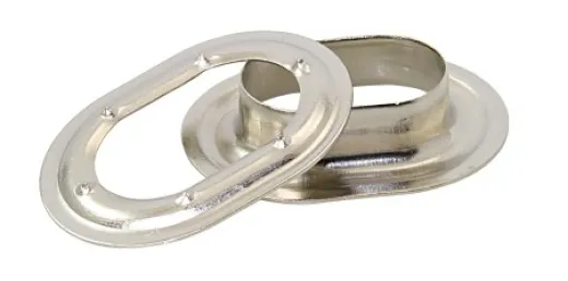 Ovalöse Ms.vernickelt 17 x 11mm (10-Stück-Pack)