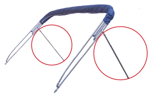 Paar Stützen Für Sonnen-Top Wilma; Puder Coating; Fest L=60cm, Ø20mm