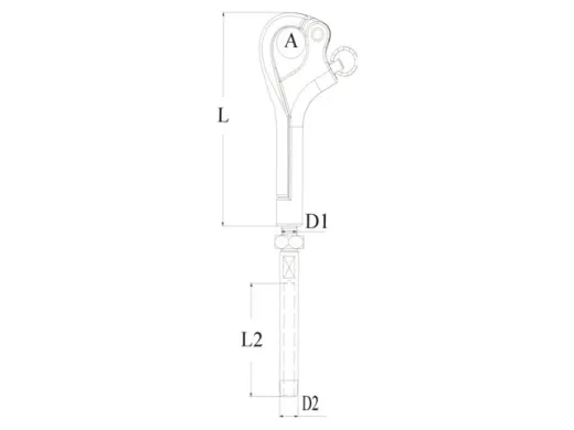 Pelikanhaken mit Terminal M8 Ø5mm