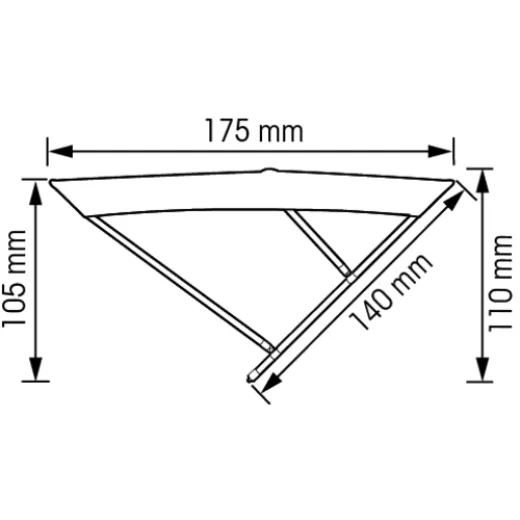 Plastimo BIMINI ALU 3 ARCHES 185 GREY