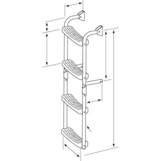 PLASTIMO INOX LEITER KLAPPBAR 22 STUFEN GRAU 90D