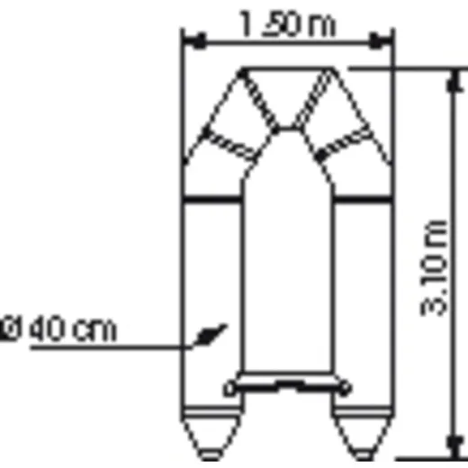 PLASTIMO Schlauchboot MS3101 RIB grau