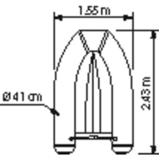PLASTIMO Schlauchboot MX240 FOLD RIB grau