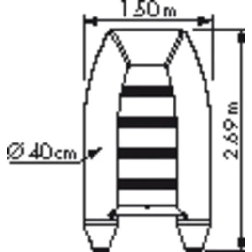 PLASTIMO Schlauchboot RAID II P270SH blau