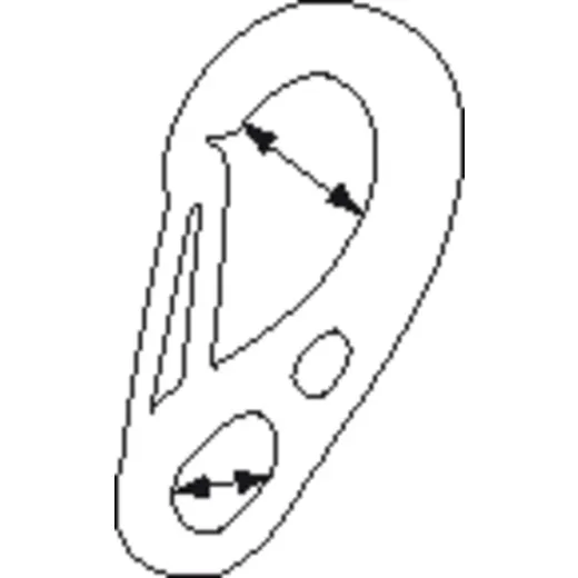 PLASTIMO STS SECURITY SNAP HOOK 100MM