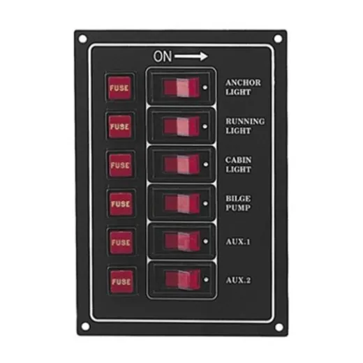 PLASTIMO SWITCH PANEL 6 CIRCUIT BREAKER