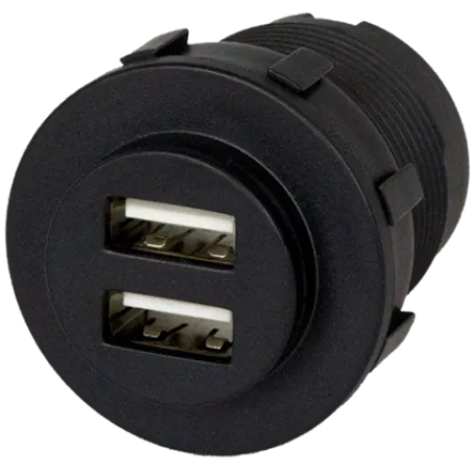 Plastimo USB SOCKET BLACK 5A WITH ILLUMINA