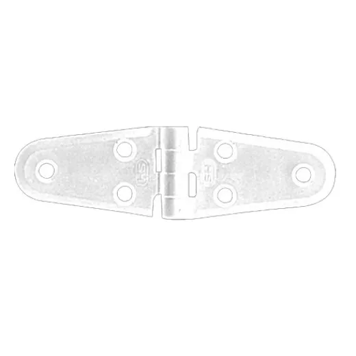 Polyamid-Kunststoffscharnier, Doppelt Oval Weiß, 100x40mm, 270°